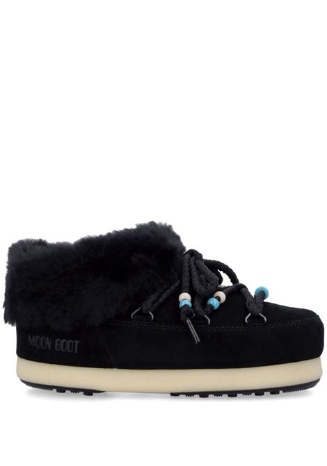 Black lace-up suede boots Moon boot  - women